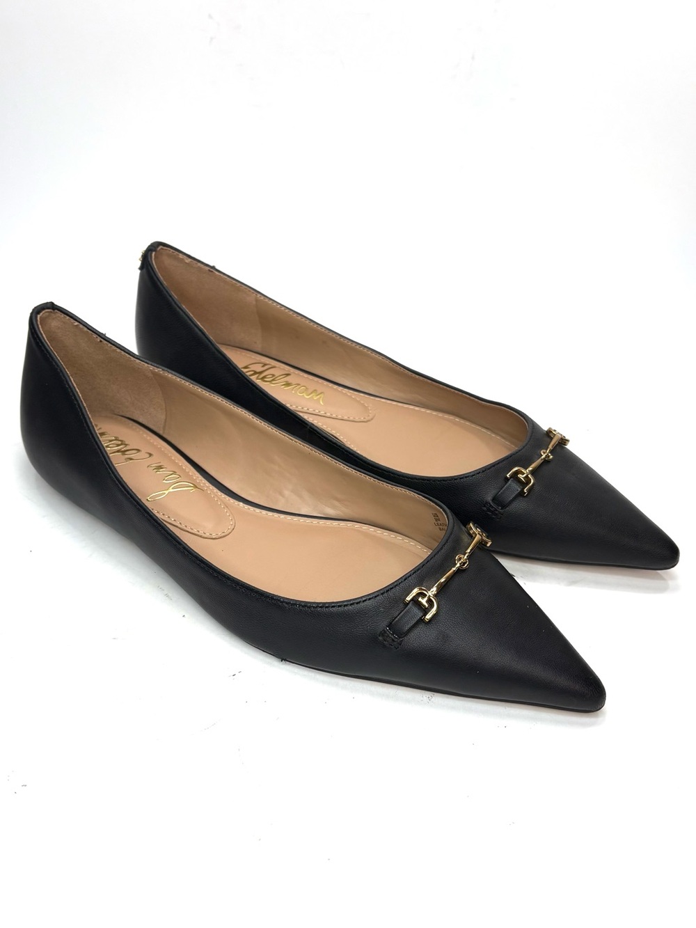 Sam Edelman Black Leather Horse-bit Flats | 9 - Picture 3 of 10